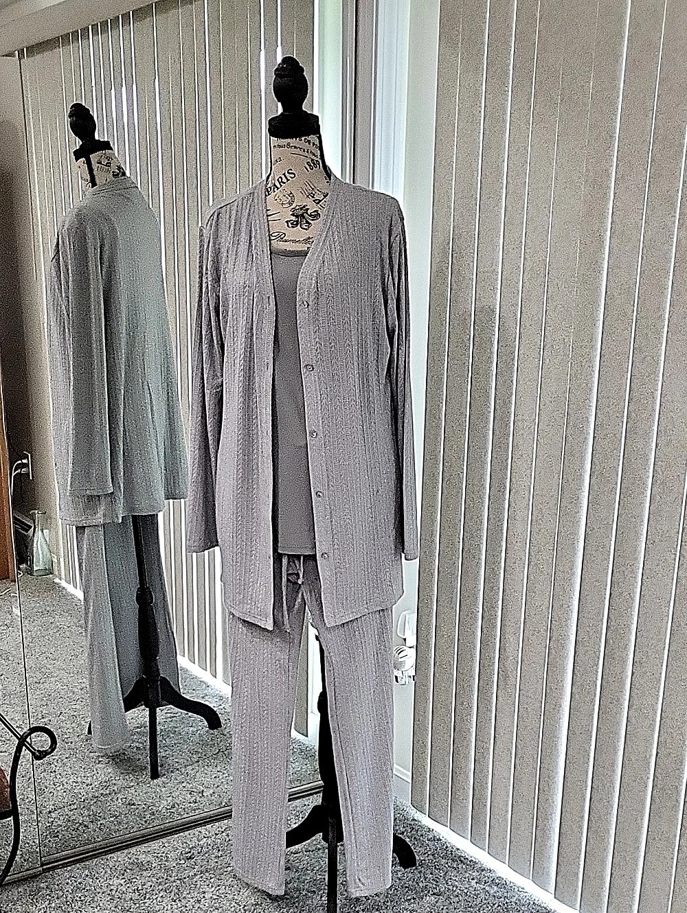 MUK LUKS Gray 3-Piece Lounge Set NWOT